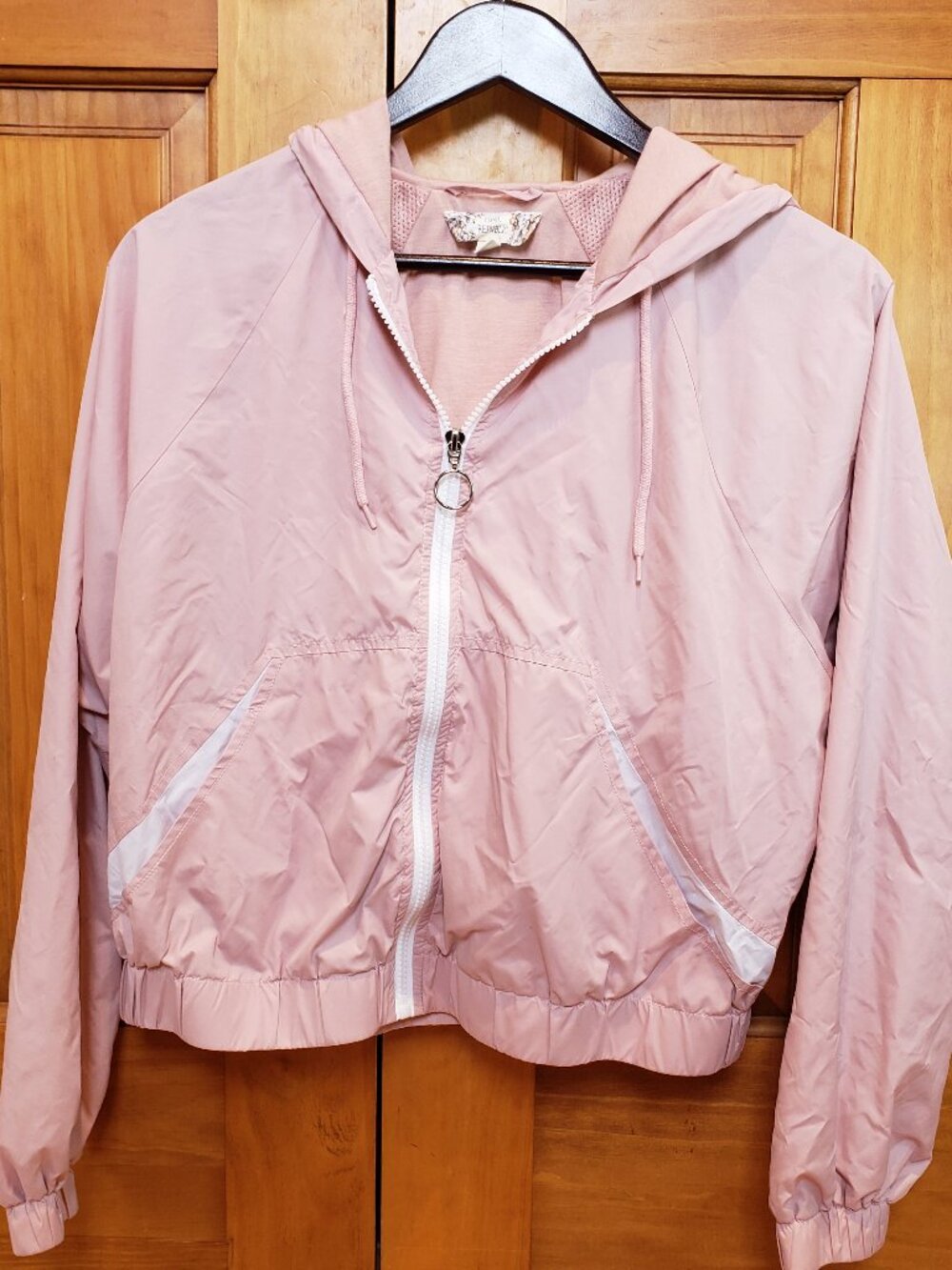Pink republic Lightweight Jacket Windbreaker Med Full zip Pockets Hood